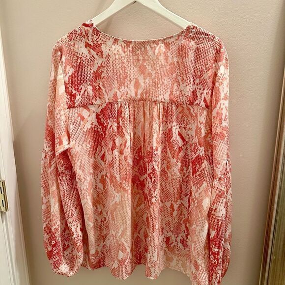 CAbi Pink Snake Print Blouse - Picture 5 of 6